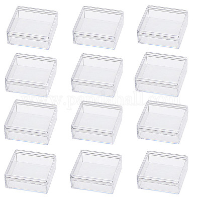 Small Beads Organizer, 15pcs Plastic Mini Transparent Bead Storage  Container With Hinged Lid And Rectangular Clear Supply Box