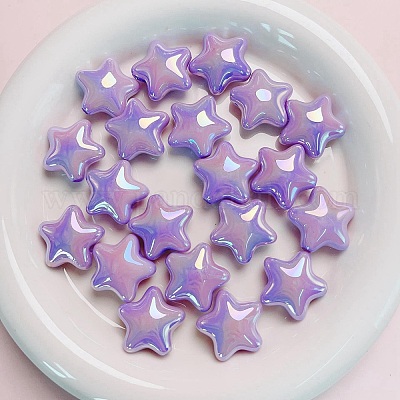 Пластиковые бусины с УФ-покрытием PW-WG17565-02-1