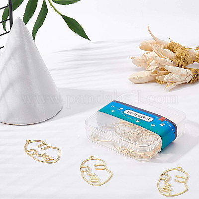 Латунные подвески с открытой спинкой KK-BC0006-35G-1