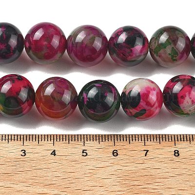 Природные многоцветные агат бисер пряди G-A261-B13-14mm-1