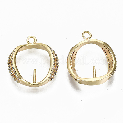 Латунная микропаве из прозрачного кубического циркония KK-S356-122G-NF-1