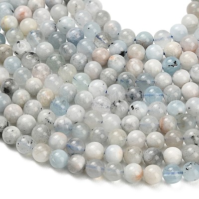 Natürliche Aquamarin Perlen Stränge&nbsp;X-G-F591-29A-6mm-02-1