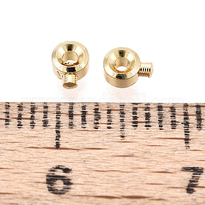 Зажимные бусины из латуни KK-N259-07-1