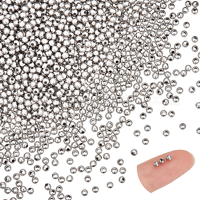 Полые круглые бусины из нержавеющей стали марки 304 STAS-UN0018-72P-1