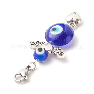 Подвеска из сплава в тибетском стиле с крыльями и сердцем украшает HJEW-JM00608-1