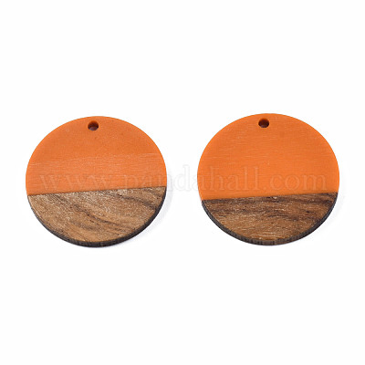 Подвески из смолы и дерева RESI-S358-02B-27-1