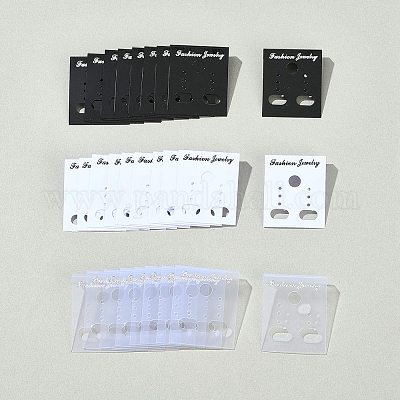 180 шт. 3 стиля прямоугольных пластиковых карточек для демонстрации сережек EDIS-FS0001-01D-1