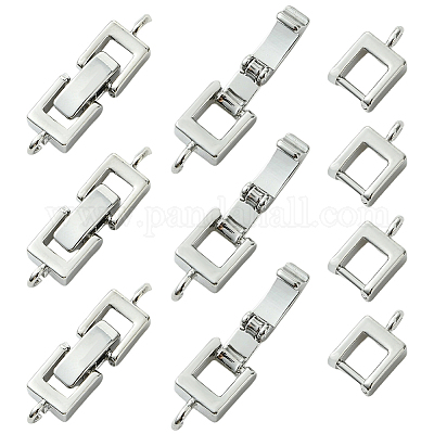 10 шт. латунные застежки-скобы с покрытием стойки KK-SC0006-67P-1