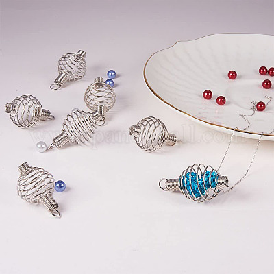 Стальные спиральные бусины STAS-PH0008-02-1