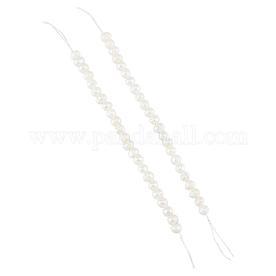 2 нить бусин из натурального культивированного пресноводного жемчуга PEAR-FI0001-03-1