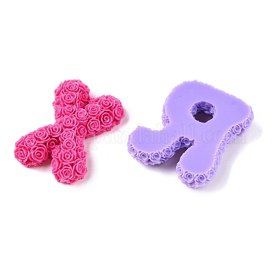 26шт 26 стиля непрозрачная смола кабошоны с 26 буквами RESI-H145-01-1