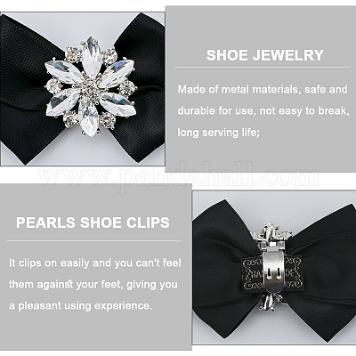 1 пара украшений для обуви из полиэстера AJEW-GF0009-14-1