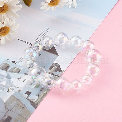 Круглые браслеты с градуировкой и стеклом BJEW-JB06073-1