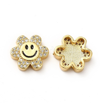 Стойки обшивки латунь кубического циркония бусы KK-M232-01G-1