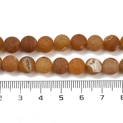 Натуральный druzy агатовые бусы пряди G-NH0024-A03-8mm-1