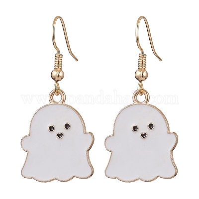 2 пара серег с подвесками из призрачного сплава с эмалью EJEW-JE06094-1