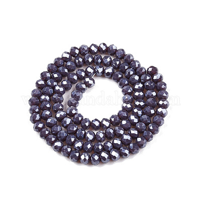 Стеклянные бусины с гальваническим покрытием  EGLA-A044-P3mm-A11-1