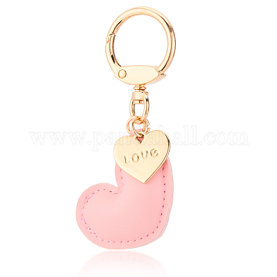 1шт брелок в форме сердца из искусственной кожи KEYC-CL0001-14F-1