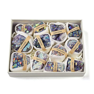 Гальваника природный кварцевая жеода рог изобилия образец минерала DJEW-M014-02H-1