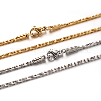 Ожерелья из нержавеющей стали 304 в виде змеиной цепи NJEW-M151-11-1