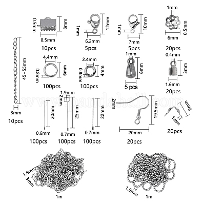 Ювелирные изделия нержавеющей стали устанавливает DIY-UN0001-09P-1