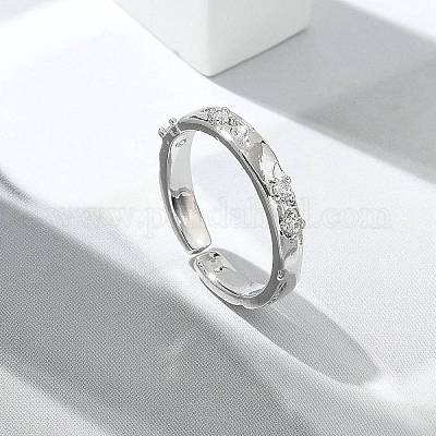 Кольца-манжеты из прозрачного кубического циркония RJEW-G337-16P-1