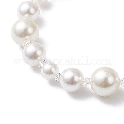 Браслеты с подвесками из ракушечного жемчуга и стеклянных бусин BJEW-TA00693-1