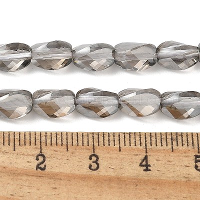 Стеклянные бусины с гальваническим покрытием  EGLA-L045-C-PL02-1