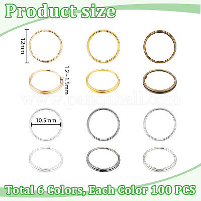 6 цвет железные разъемные кольца&nbsp;IFIN-PH0002-28A-1