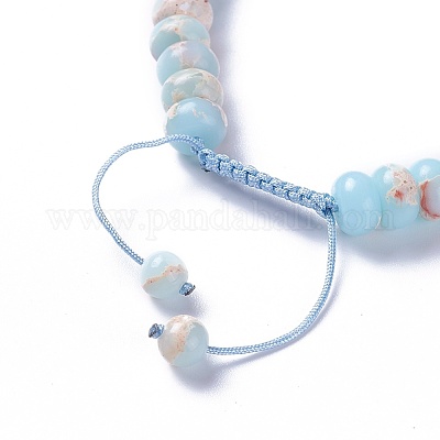 Регулируемые браслеты из бисера натурального и синтетического смешанного камня BJEW-F369-A-1