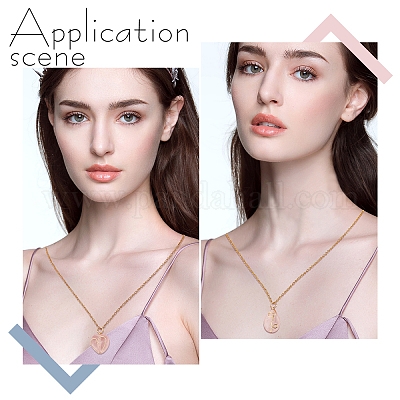 Подвески из натурального розового кварца G-DC0001-08-1