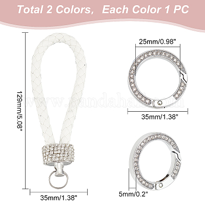 2шт брелок из искусственной кожи 2 цветов KEYC-GA0001-13-1