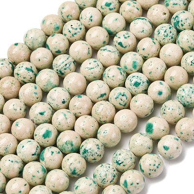 Нити из натурального окрашенного мрамора G-P593-8mm-01-1