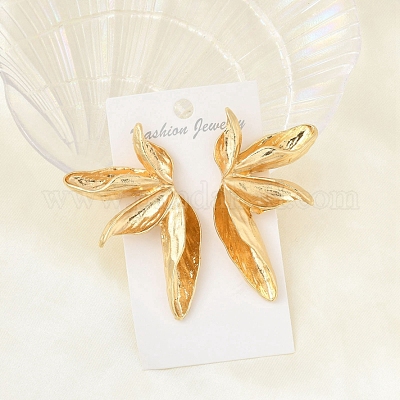 Серьги сплава&nbsp;LS-EJEW-D300-02G-05-1