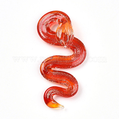 Ручной золотой песок Lampwork большие кулоны LAMP-T023-11-1