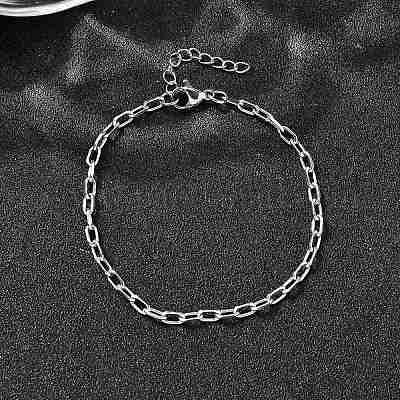 Браслеты-цепочки из нержавеющей стали 304 для женщин и мужчин BJEW-A050-03P-1