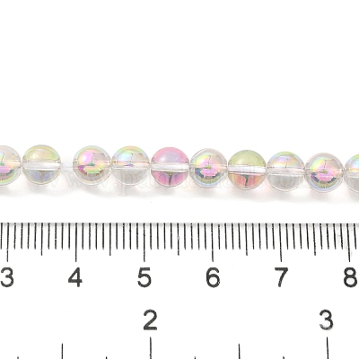 Прозрачные стеклянные бусины гальваническим пряди GLAA-T032-T6mm-C12-1