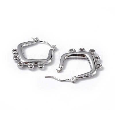 Серьги-кольца из нержавеющей стали 304 EJEW-I284-18P-1