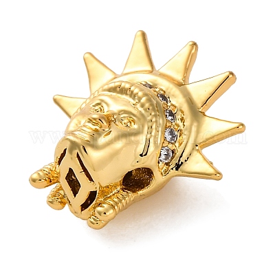 Покрытие стойки латунь с фианитами KK-S406-13G-1