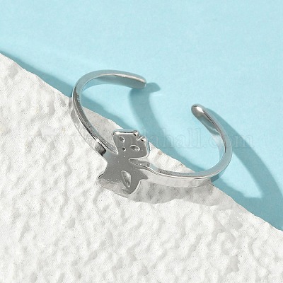 Регулируемые манжетные кольца из нержавеющей стали 304 RJEW-Z105-01P-01-1