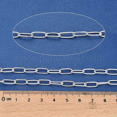 925 серебряная цепочка с перекрещивающимися звеньями в форме скрепки STER-NH0001-82S-1