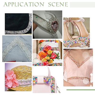 3 шт. двухцветная лента со стразами для горячей фиксации DIY-PH0021-28-1