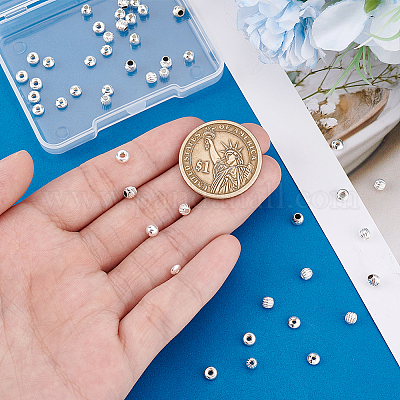 60 шт. 5 стиля s925 бусины-разделители из стерлингового серебра STER-PH0003-85-1