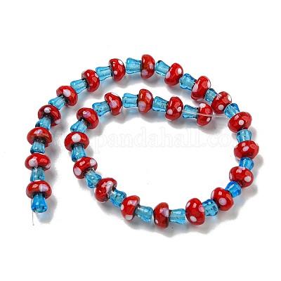 Бусы лэмпворк ручной работы LAMP-N025-03H-1