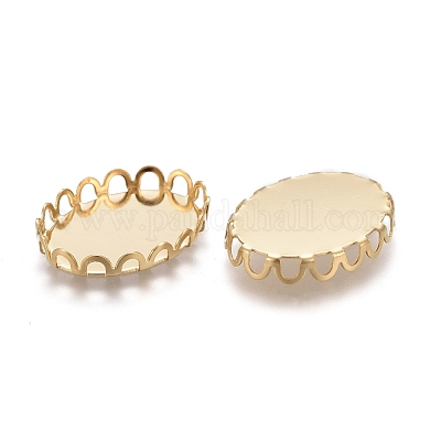 Оправы кабошонов из нержавеющей стали 304 STAS-P249-13A-G-1