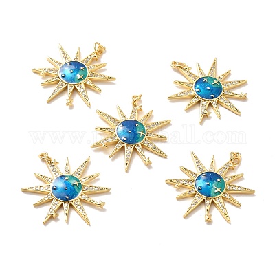 Стойки обшивки латунь микро проложить Циркон подвеску KK-M230-32G-1