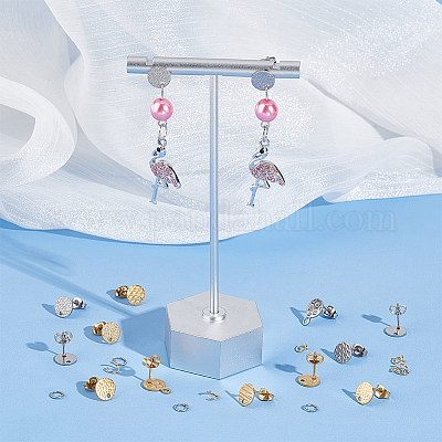 24 шт. 6 стиля ионного покрытия (IP) 304 нержавеющая сталь плоские круглые выводы штифта STAS-UN0050-66-1