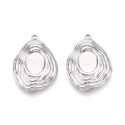 Оправы для подвесок из нержавеющей стали 304 в виде кабошонов STAS-T067-22P-1