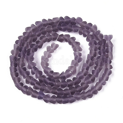 Матовые прозрачные стеклянные бусины GLAA-N016-4mm-02-1