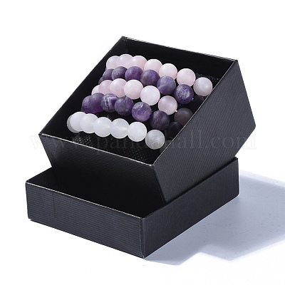 Природные драгоценный камень бисером растянуть браслеты BJEW-JB04169-1